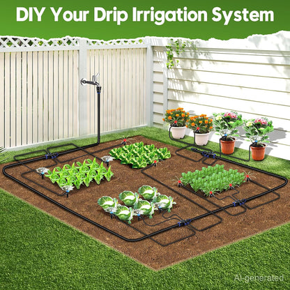 240FT Drip Irrigation System Kit, Automatic Garden Watering System