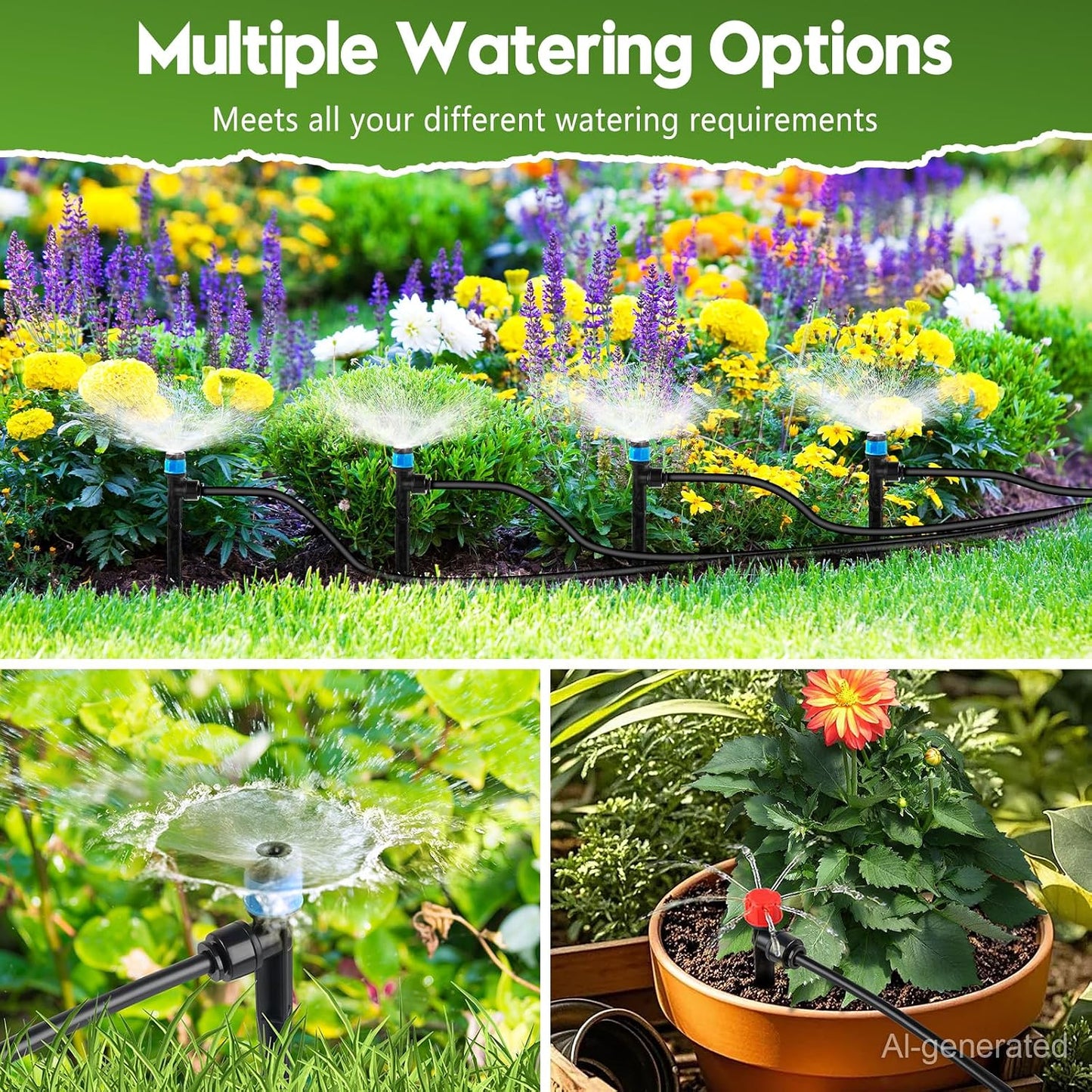 240FT Drip Irrigation System Kit, Automatic Garden Watering System