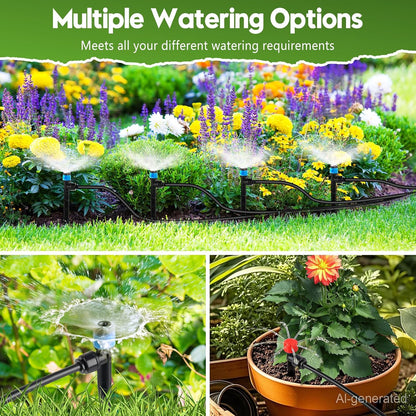 240FT Drip Irrigation System Kit, Automatic Garden Watering System