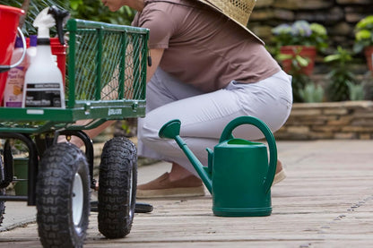Durable Swiss Watering Can with UV Protection, Ergonomic Handle for Indoor/Outdoor Gardening, Made in Switzerland (4 Liter, Green)