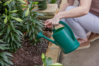 Durable Swiss Watering Can with UV Protection, Ergonomic Handle for Indoor/Outdoor Gardening, Made in Switzerland (4 Liter, Green)