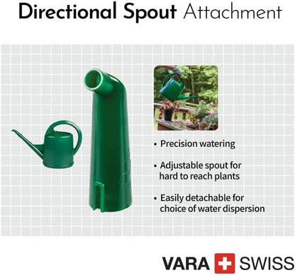 Durable Swiss Watering Can with UV Protection, Ergonomic Handle for Indoor/Outdoor Gardening, Made in Switzerland (4 Liter, Green)