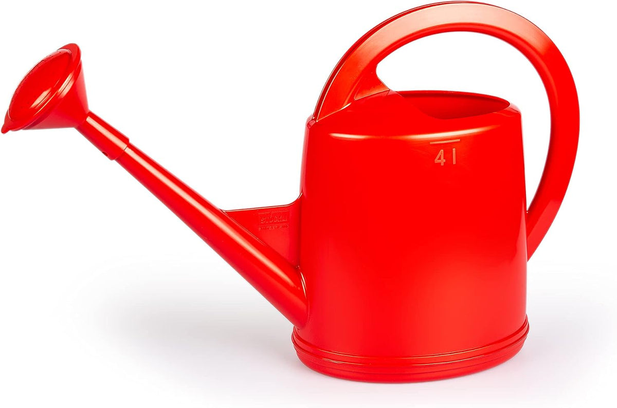Durable Swiss Watering Can with UV Protection, Ergonomic Handle for Indoor/Outdoor Gardening, Made in Switzerland (4 Liter, Green)