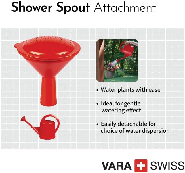 Durable Swiss Watering Can with UV Protection, Ergonomic Handle for Indoor/Outdoor Gardening, Made in Switzerland (4 Liter, Green)