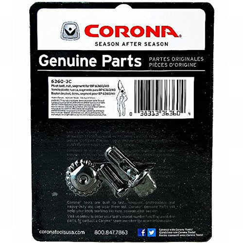 Forged Aluminum Pruner Pivot Bolt Kit 6360-3C Fits BP6340, BP6360 Bypass Pruner 1" Capacity