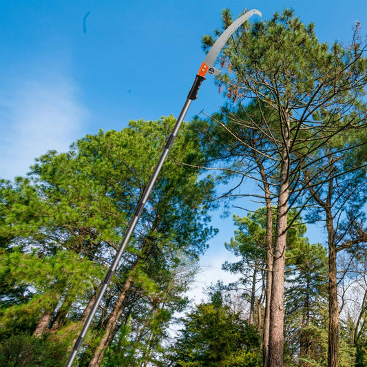 10FT Pole Saw for Tree Trimming 2-in-1 Hand Saw Steel Blade Tree Pruner