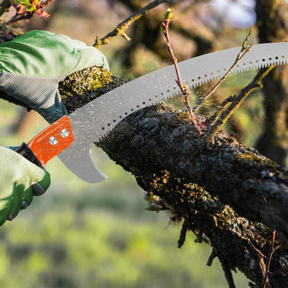 10FT Pole Saw for Tree Trimming 2-in-1 Hand Saw Steel Blade Tree Pruner