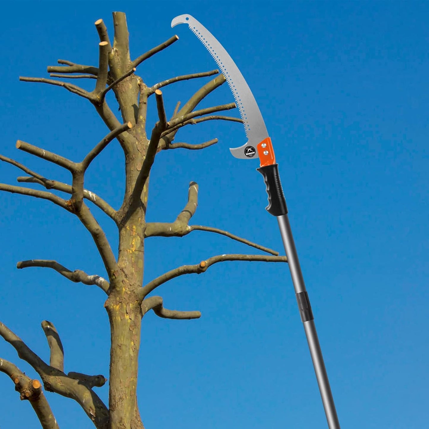 10FT Pole Saw for Tree Trimming 2-in-1 Hand Saw Steel Blade Tree Pruner
