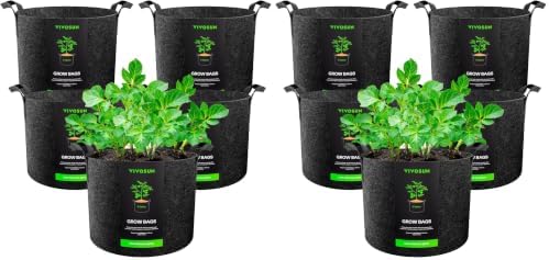 5-Pack 10 Gallon Plant Grow Bags Fabric Pots with Handles