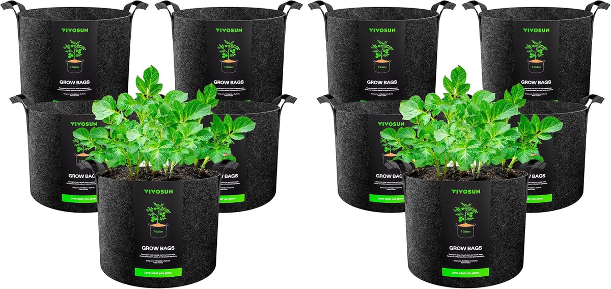 5-Pack 10 Gallon Plant Grow Bags Fabric Pots with Handles