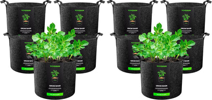 5-Pack 10 Gallon Plant Grow Bags Fabric Pots with Handles