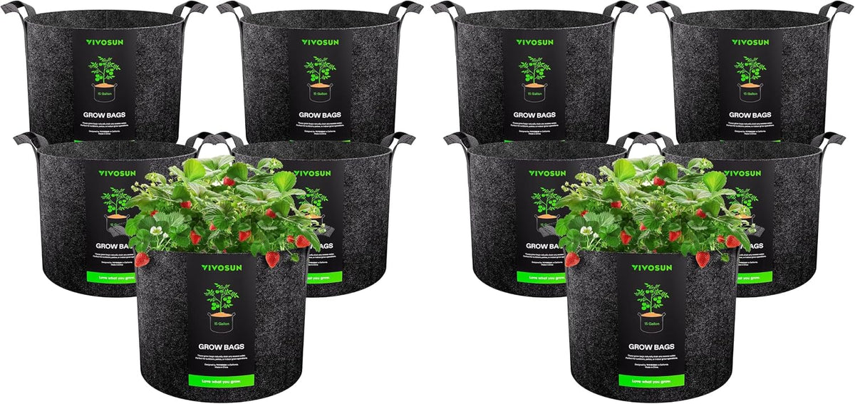 5-Pack 10 Gallon Plant Grow Bags Fabric Pots with Handles