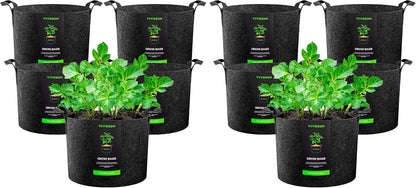 5-Pack 10 Gallon Plant Grow Bags Fabric Pots with Handles