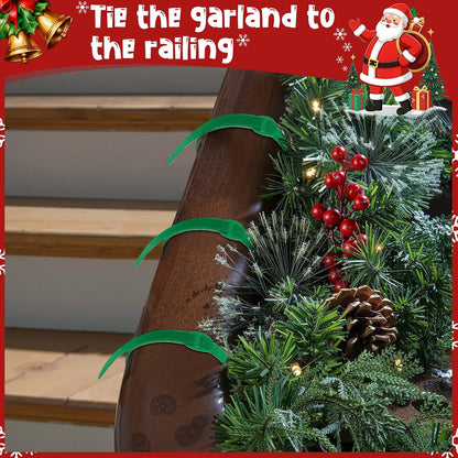 120 Pcs 11.8 Inch Christmas Garland Ties, Decorative Holiday Garland Ties