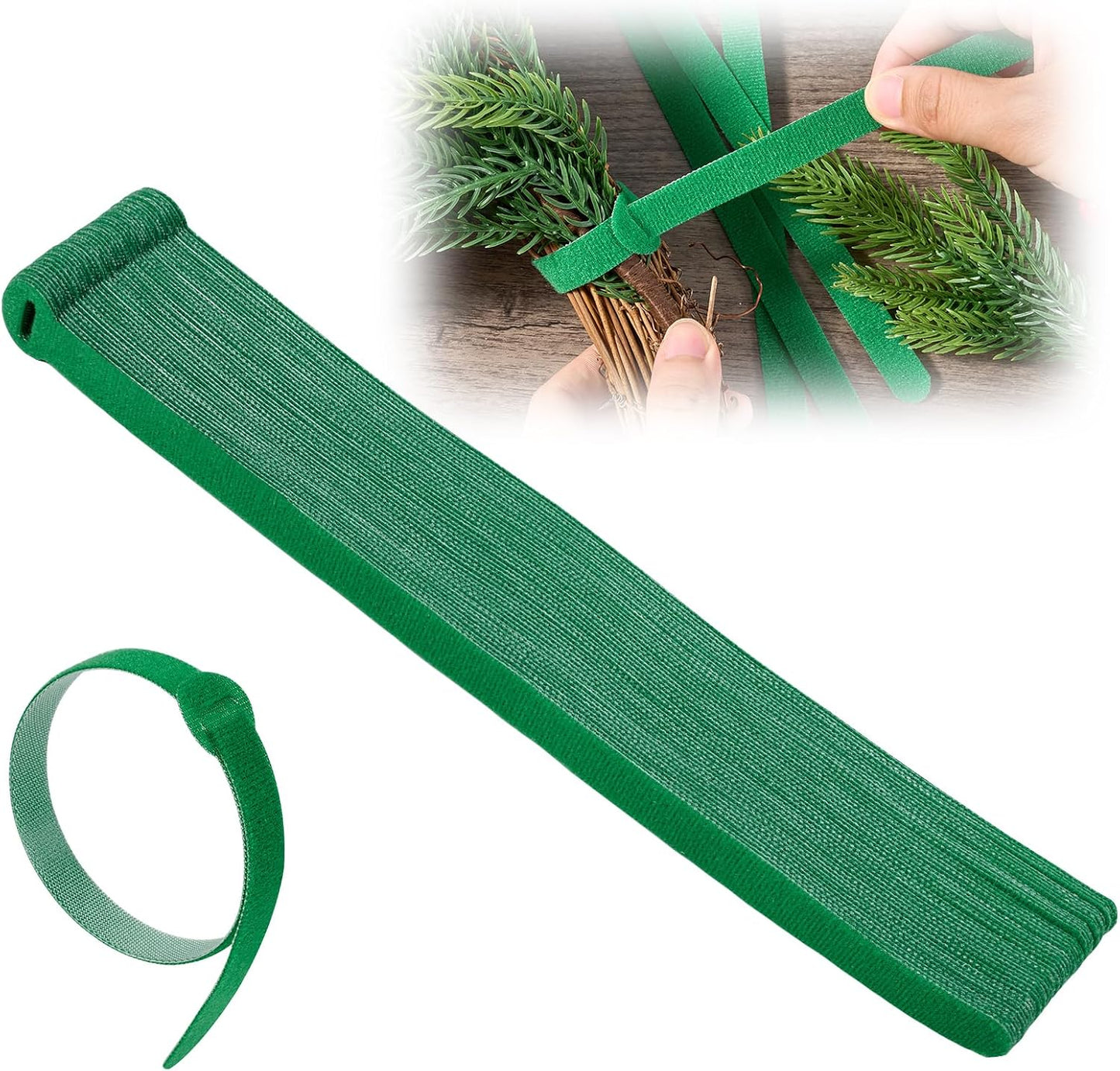 120 Pcs 11.8 Inch Christmas Garland Ties, Decorative Holiday Garland Ties