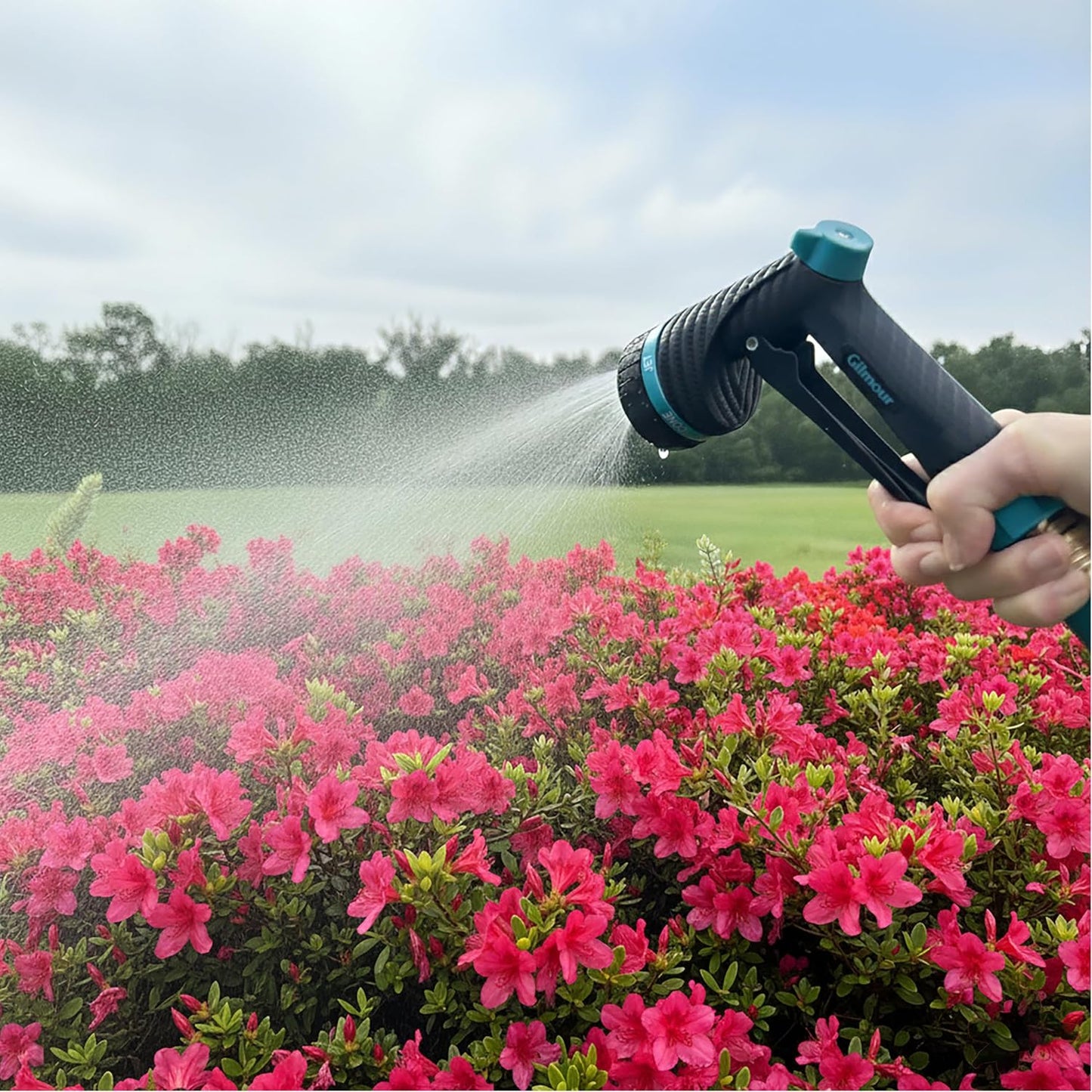 Heavy Duty Front Control Garden Hose Nozzle with Swivel Connect