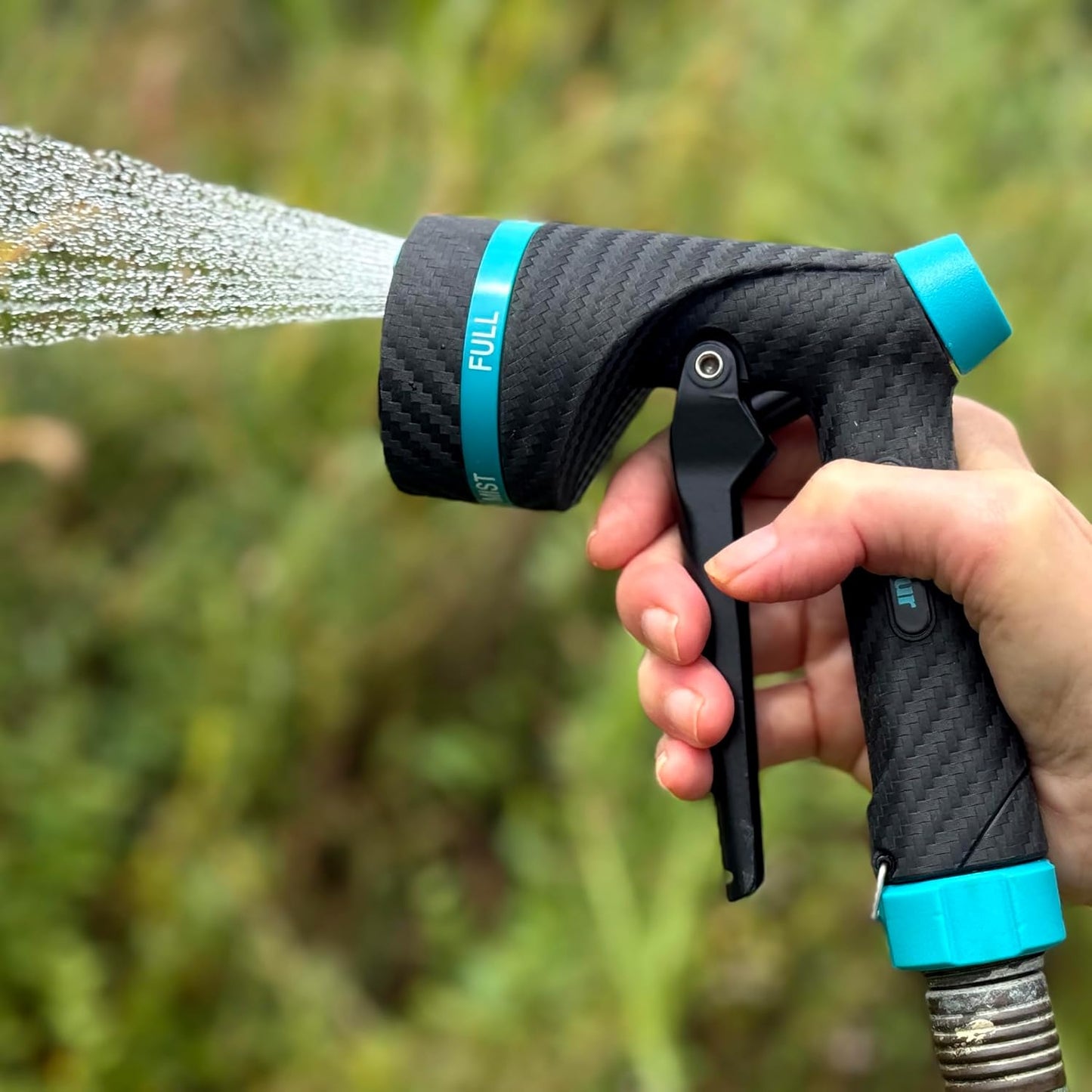 Heavy Duty Front Control Garden Hose Nozzle with Swivel Connect