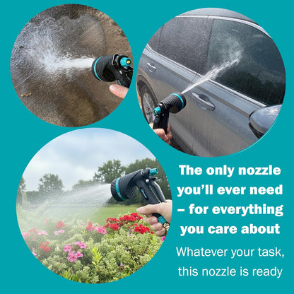 Heavy Duty Front Control Garden Hose Nozzle with Swivel Connect