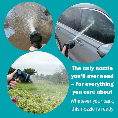 Heavy Duty Front Control Garden Hose Nozzle with Swivel Connect