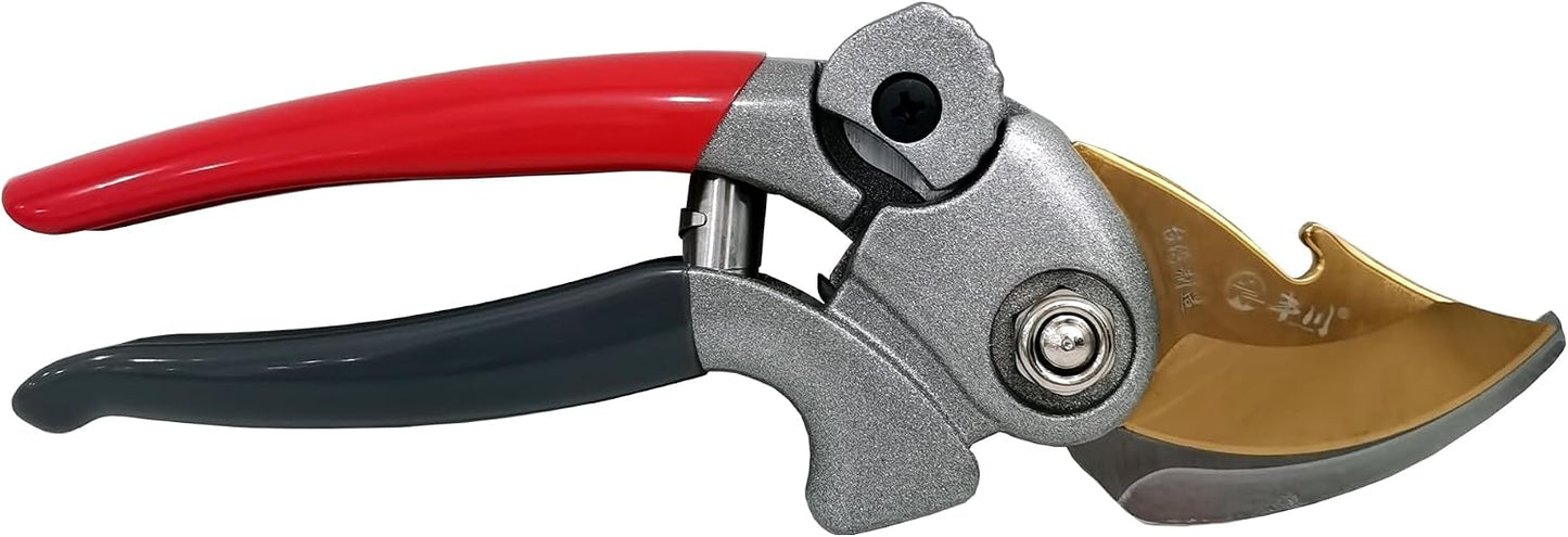 Pruning Shears for Gardening, Garden Scissors and Clippers, Professional Branch Garden Secateurs (Red)
