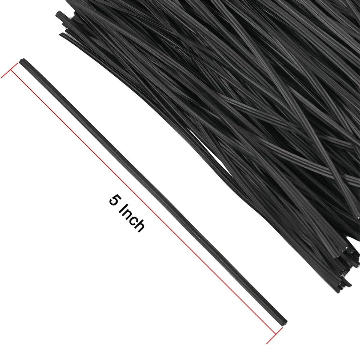 300 pcs 5 inch Blackish Green Plastic Twist Ties, Cable Ties, for Bags, Gardening Tools