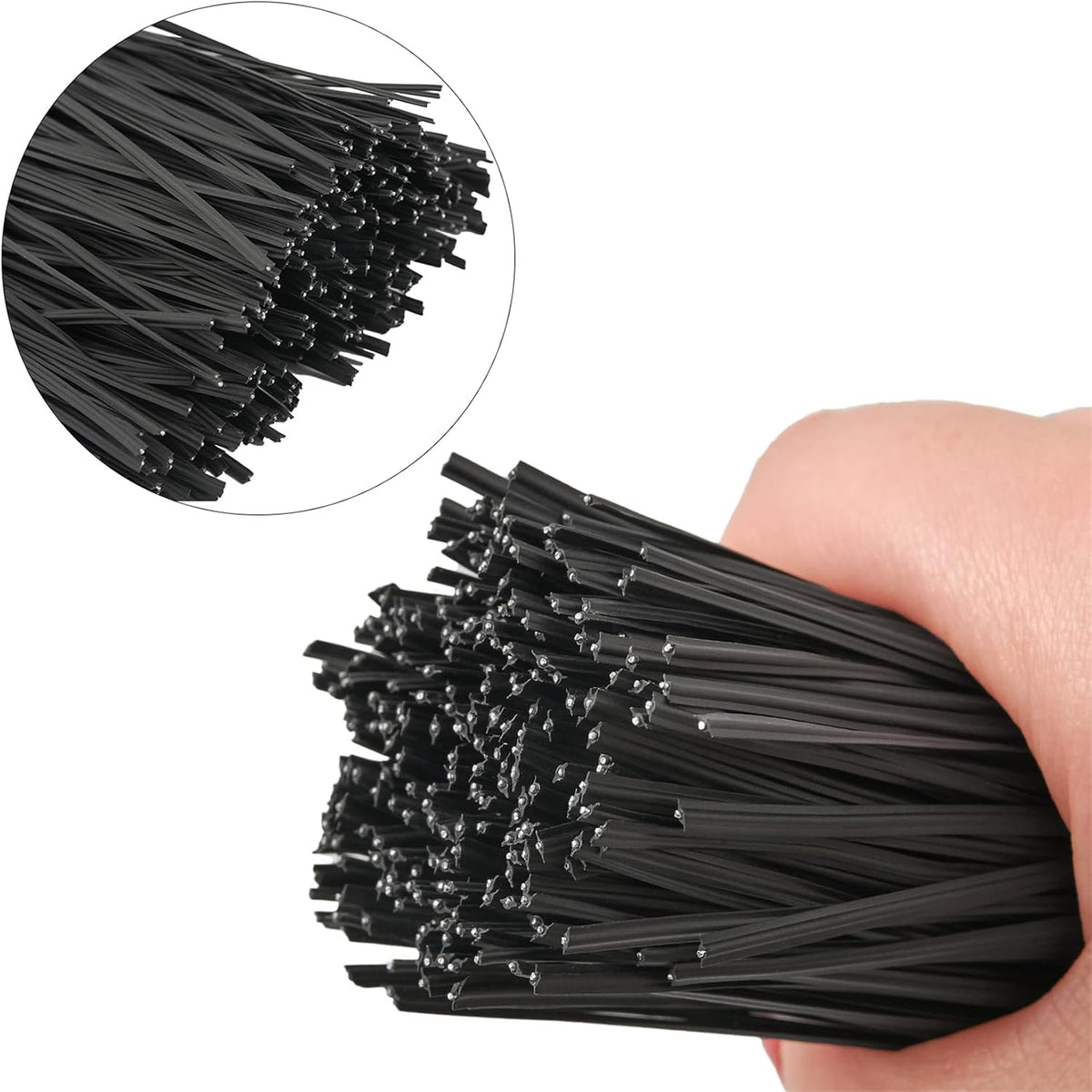 300 pcs 5 inch Blackish Green Plastic Twist Ties, Cable Ties, for Bags, Gardening Tools