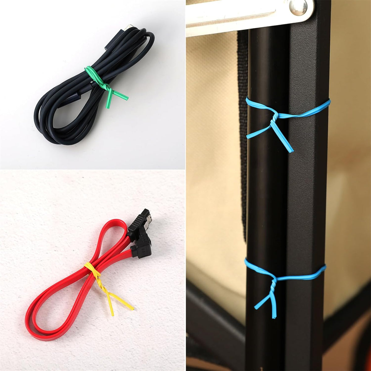 300 pcs 5 inch Blackish Green Plastic Twist Ties, Cable Ties, for Bags, Gardening Tools