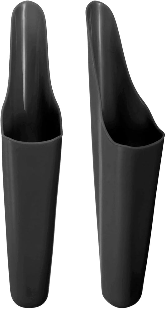 2-Pack Bonsai Soil Scoops, Plastic Garden Soil Scoops Bucket Shovel Potting Scoopers for Transplanting/Flower Planting/Plant Succulent, Colorful Small Gardening Tools [Black]