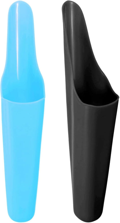 2-Pack Bonsai Soil Scoops, Plastic Garden Soil Scoops Bucket Shovel Potting Scoopers for Transplanting/Flower Planting/Plant Succulent, Colorful Small Gardening Tools [Black]