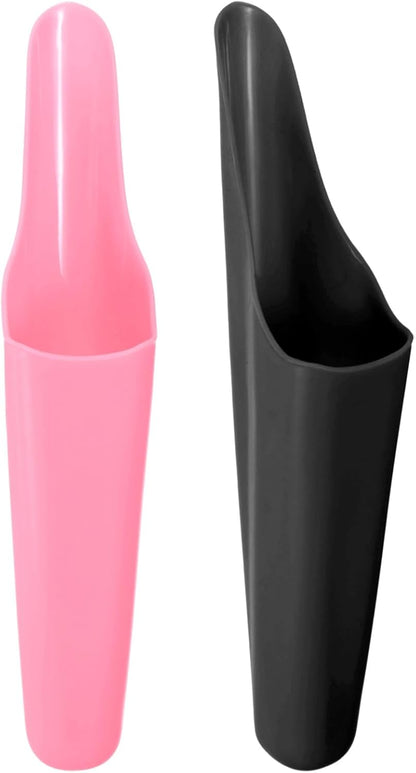 2-Pack Bonsai Soil Scoops, Plastic Garden Soil Scoops Bucket Shovel Potting Scoopers for Transplanting/Flower Planting/Plant Succulent, Colorful Small Gardening Tools [Black]