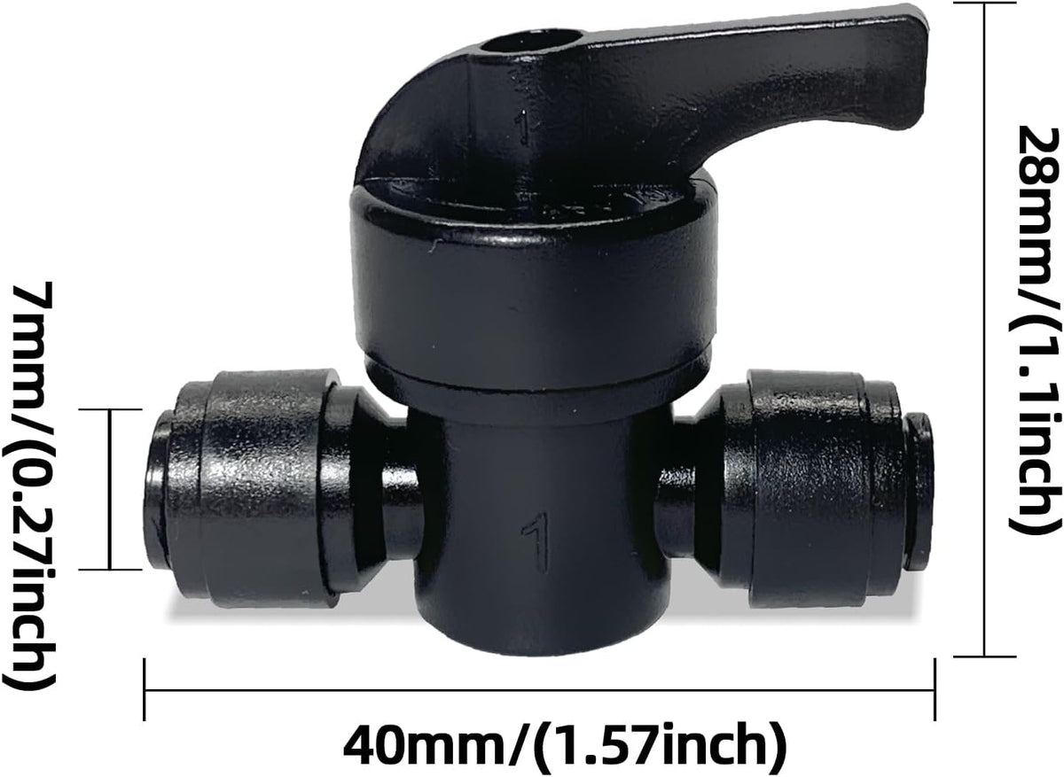 45 Pack Quick Connect 1/4" Drip Tubing Irrigation Fittings Kit Universal 1/4'' Drip Irrigation Tubing Connectors Leak Free Fitting Set Includes 10 Tee 10 Coupling 10 Elbow 10 End Cap 5 Shut Off Valve