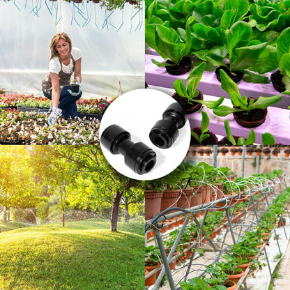 45 Pack Quick Connect 1/4" Drip Tubing Irrigation Fittings Kit Universal 1/4'' Drip Irrigation Tubing Connectors Leak Free Fitting Set Includes 10 Tee 10 Coupling 10 Elbow 10 End Cap 5 Shut Off Valve