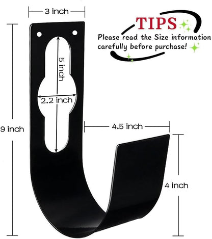 Hose Holder Wall Mount,Heavy Duty Garden Hose Hanger Reel Metal Hose Hooks Fit to100ft Expandable Watering Hose Storage