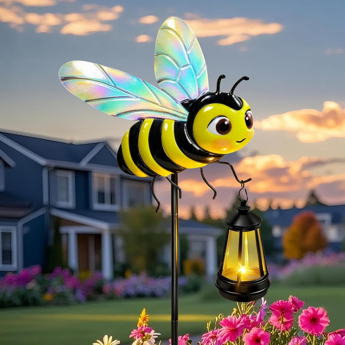 Solar Lights Outdoor 32.28in Garden Butterfly Stakes with Solar Lights