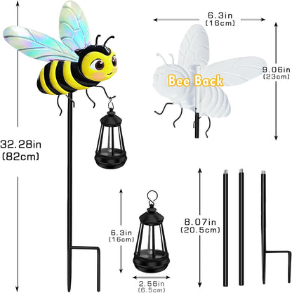 Solar Lights Outdoor 32.28in Garden Butterfly Stakes with Solar Lights