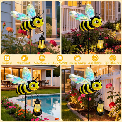 Solar Lights Outdoor 32.28in Garden Butterfly Stakes with Solar Lights