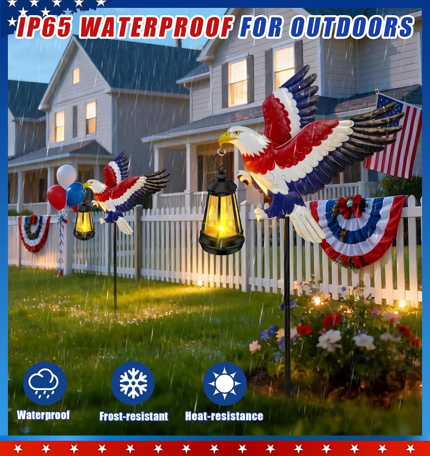Solar Lights Outdoor 32.28in Garden Butterfly Stakes with Solar Lights