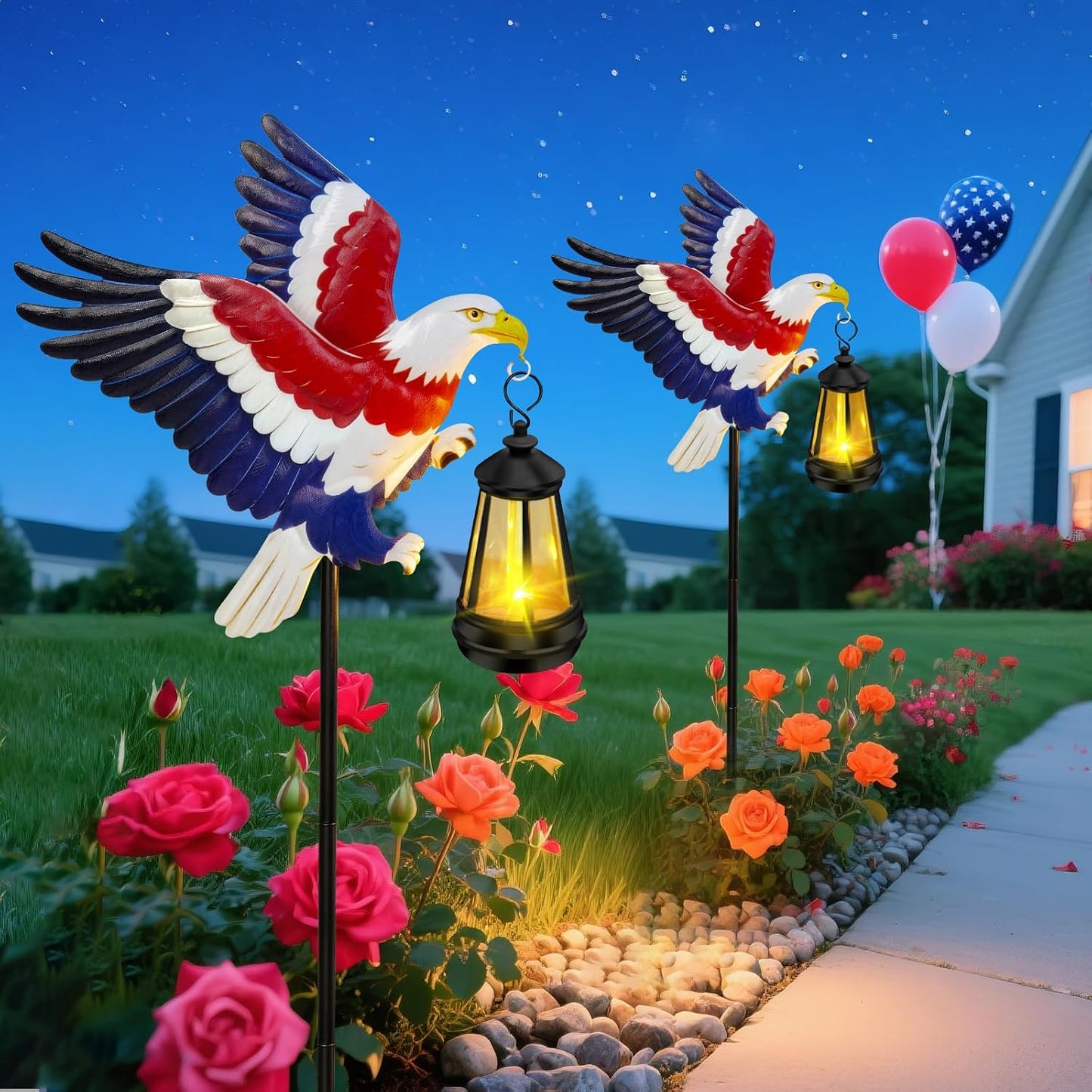 Solar Lights Outdoor 32.28in Garden Butterfly Stakes with Solar Lights