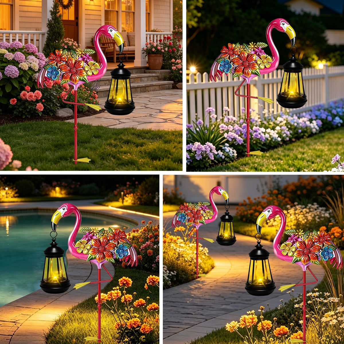 Solar Lights Outdoor 32.28in Garden Butterfly Stakes with Solar Lights