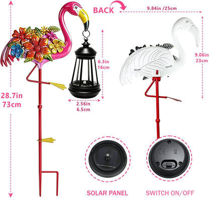 Solar Lights Outdoor 32.28in Garden Butterfly Stakes with Solar Lights