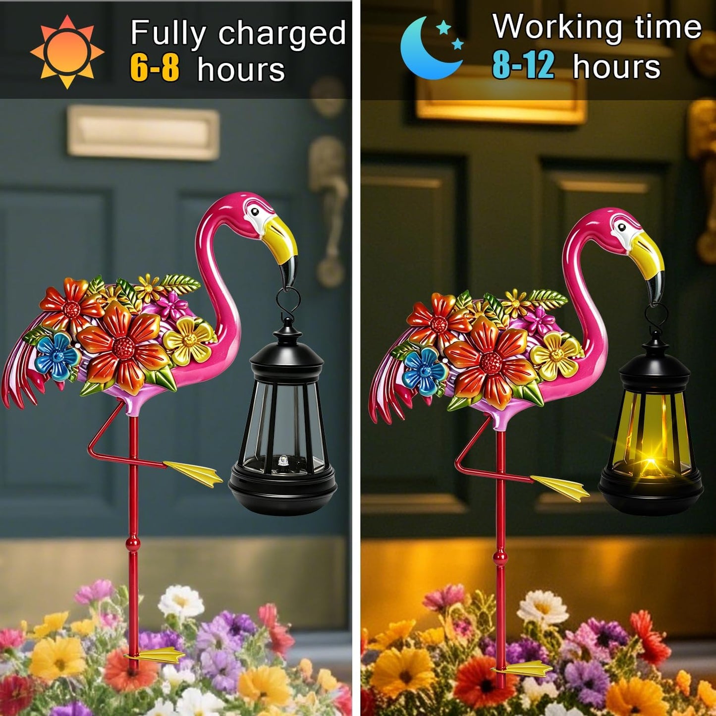 Solar Lights Outdoor 32.28in Garden Butterfly Stakes with Solar Lights