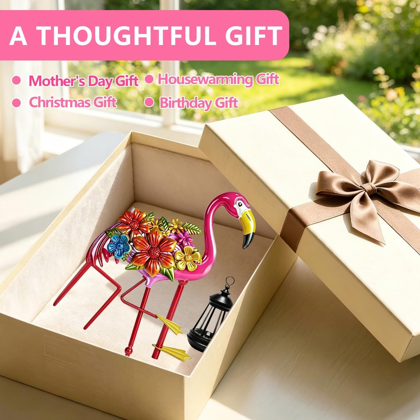 Solar Lights Outdoor 32.28in Garden Butterfly Stakes with Solar Lights