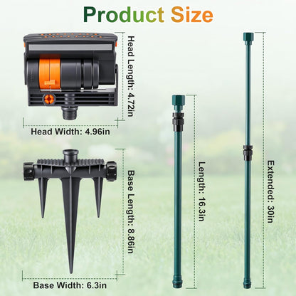 Oscillating Sprinkler with Aluminum Riser(Spike)
