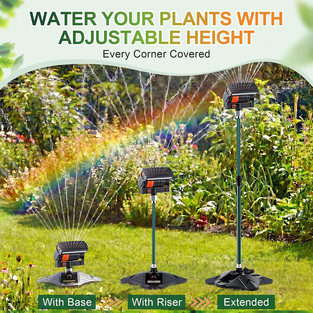 Oscillating Sprinkler with Aluminum Riser(Spike)