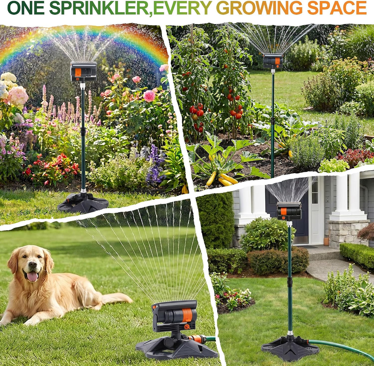 Oscillating Sprinkler with Aluminum Riser(Spike)