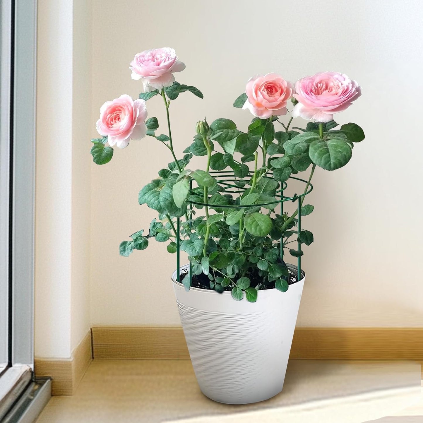 4pack Peony Cages and Supports, 10 x 16 Inch Four Legs Peony Cage, Heavy-Duty Peonies Support Cages, Peony Ring for Roses, Hydrangeas, Sage, Peonies, Cucumbers, Tomato