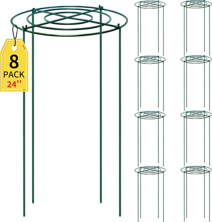 4pack Peony Cages and Supports, 10 x 16 Inch Four Legs Peony Cage, Heavy-Duty Peonies Support Cages, Peony Ring for Roses, Hydrangeas, Sage, Peonies, Cucumbers, Tomato