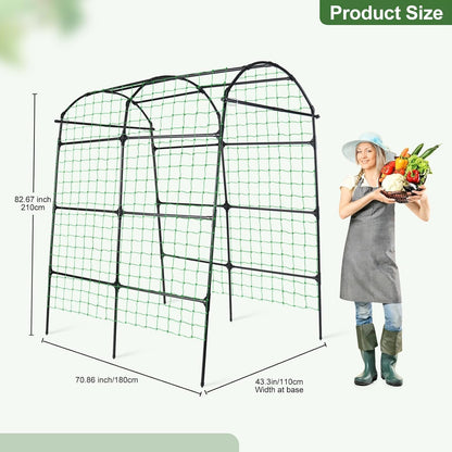 7 ft Garden Arch Tunnel Trellis for Climbing Plants Outdoor