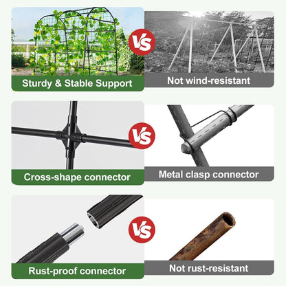 7 ft Garden Arch Tunnel Trellis for Climbing Plants Outdoor