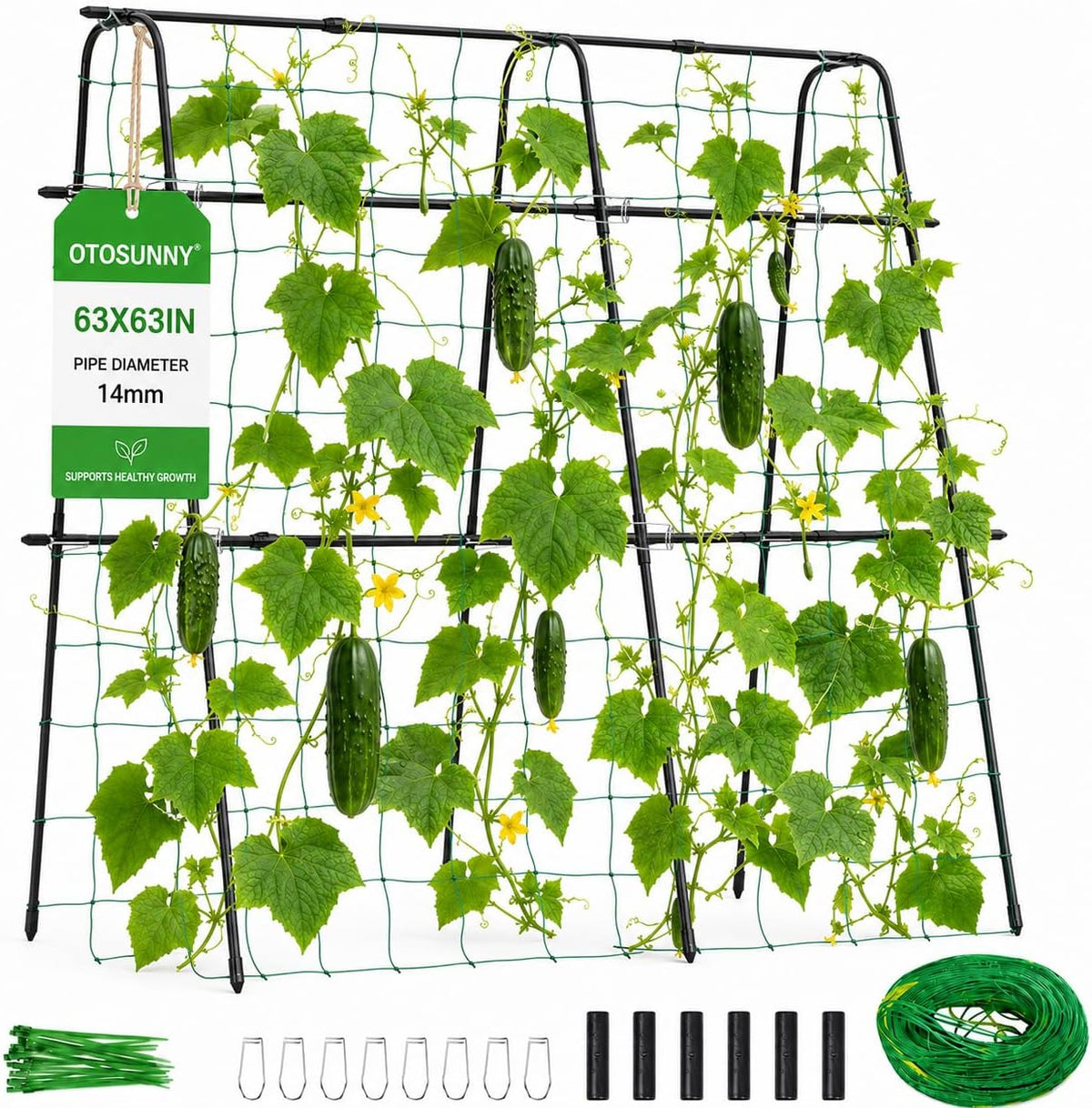 7 ft Garden Arch Tunnel Trellis for Climbing Plants Outdoor